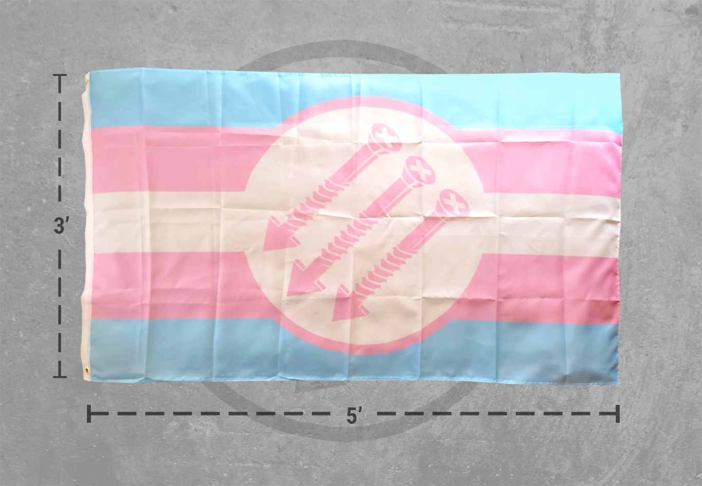 SAFC Logo Trans Flag Screwston Anti Fascist Committee