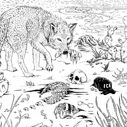 Coyote Against Borders Poster - Image 2